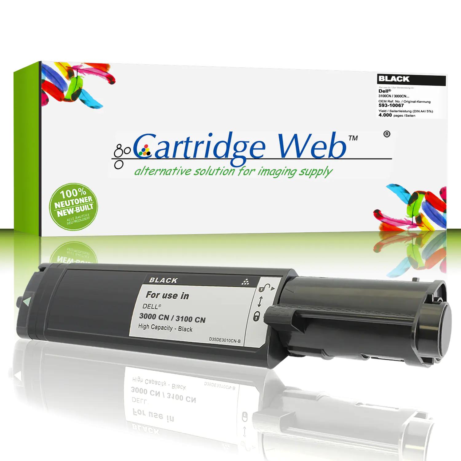 CartridgeWeb Toner kompatibel zu Dell 593-10067 K4971 schwarz 4.000 Seiten 1 Stück