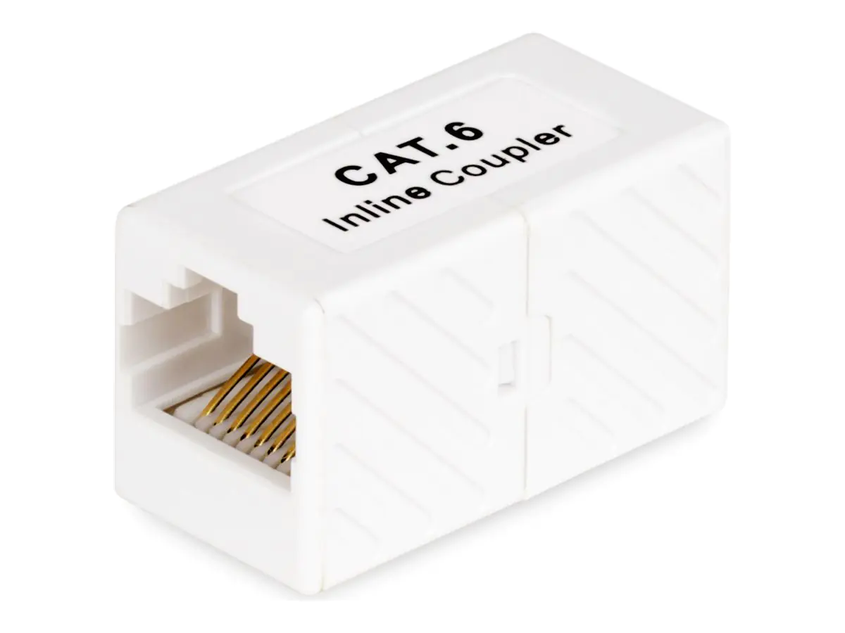 StarTech RJ45 Coupler, Inline Cat6 Coupler, Female to Female (F/F) T568 Connector, Unshielded Ethernet Cable Extension (IN-CAT6-COUPLER-U1) - Netzwerkkoppler - RJ-45 (W) zu RJ-45 (W) - ungeschirmt - CAT 5/5e/6 - Passiv - weiß StarTech RJ45 Coupler, Inline Cat6 Coupler, Female to Female (F/F) T568 Connector, Unshielded Ethernet Cable Extension (IN-CAT6-COUPLER-U1) - Netzwerkkoppler - RJ-45 (W) zu RJ-45 (W) - ungeschirmt - CAT 5/5e/6 - Passiv - weiß