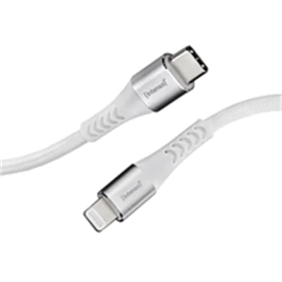 Intenso C315L - Lightning-Kabel - 24 pin USB-C männlich zu Lightning männlich - 1.5 m - MFI-zertifiziert - weiß - unterstützt Power Delivery 3.0, geflochtenes Kabel, USB-Stromversorgung (27 W) Intenso C315L - Lightning-Kabel - 24 pin USB-C männlich zu Lightning männlich - 1.5 m - MFI-zertifiziert - weiß - unterstützt Power Delivery 3.0, geflochtenes Kabel, USB-Stromversorgung (27 W)