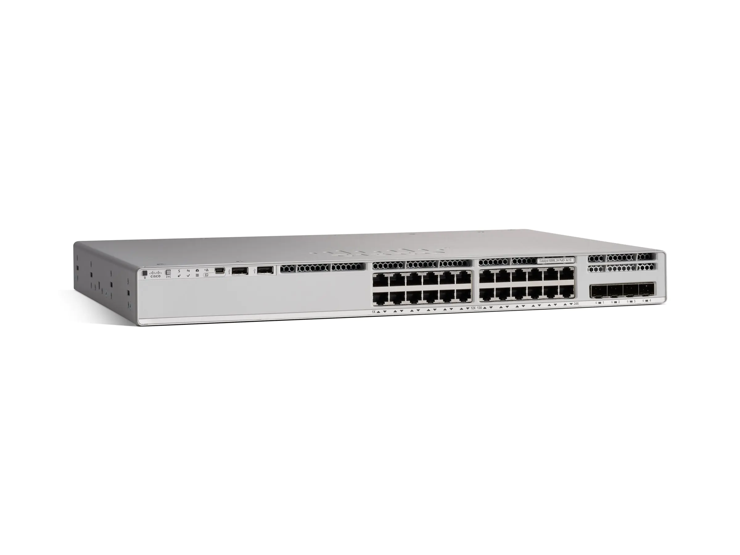Cisco Catalyst 9200L - Network Essentials - Switch - L3 - 24 x 10/100/1000 (PoE+) + 4 x Gigabit SFP (Uplink) - an Rack montierbar - PoE+ (740 W)