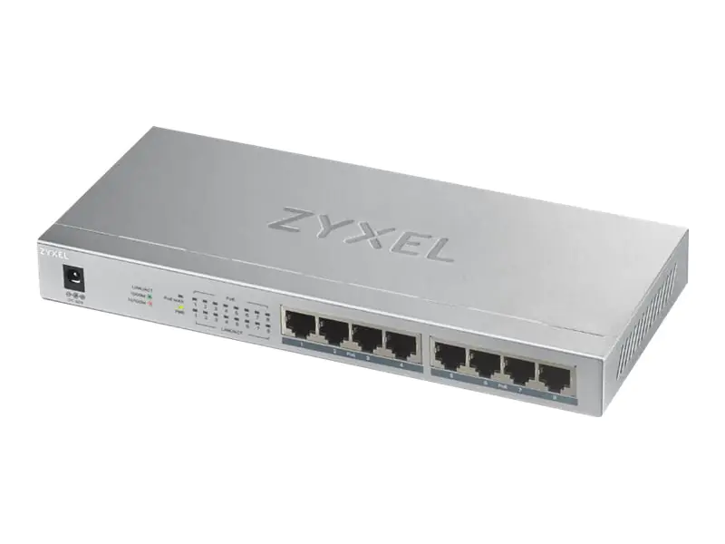 Zyxel GS1008HP - Switch - 8 x 10/100/1000 (PoE+) - wandmontierbar, Desktop - PoE+ (60 W)