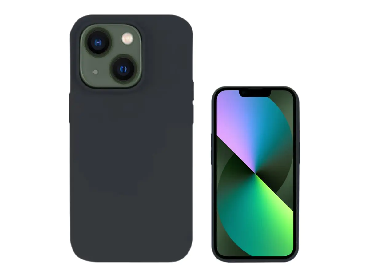 4smarts Cupertino - Hintere Abdeckung für Mobiltelefon - mit Ultimag - kompatibel mit MagSafe - Silikon - Schwarz - für Apple iPhone 14