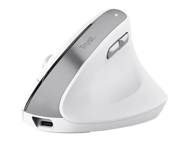 Trust Bayo II - Vertikale Maus - ergonomisch - Für Rechtshänder - optisch - 6 Tasten - kabellos - 2.4 GHz - kabelloser Empfänger (USB) 25398