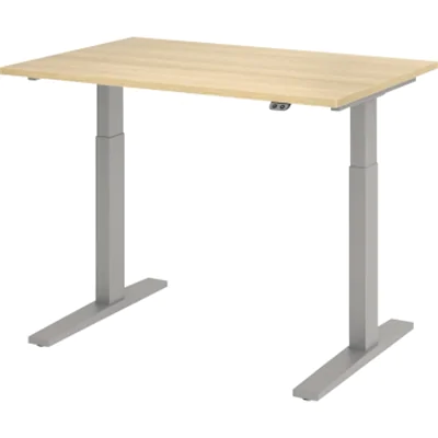 Hammerbacher Schreibt. el.120x80cm si/eiche VXMKA12/E/S