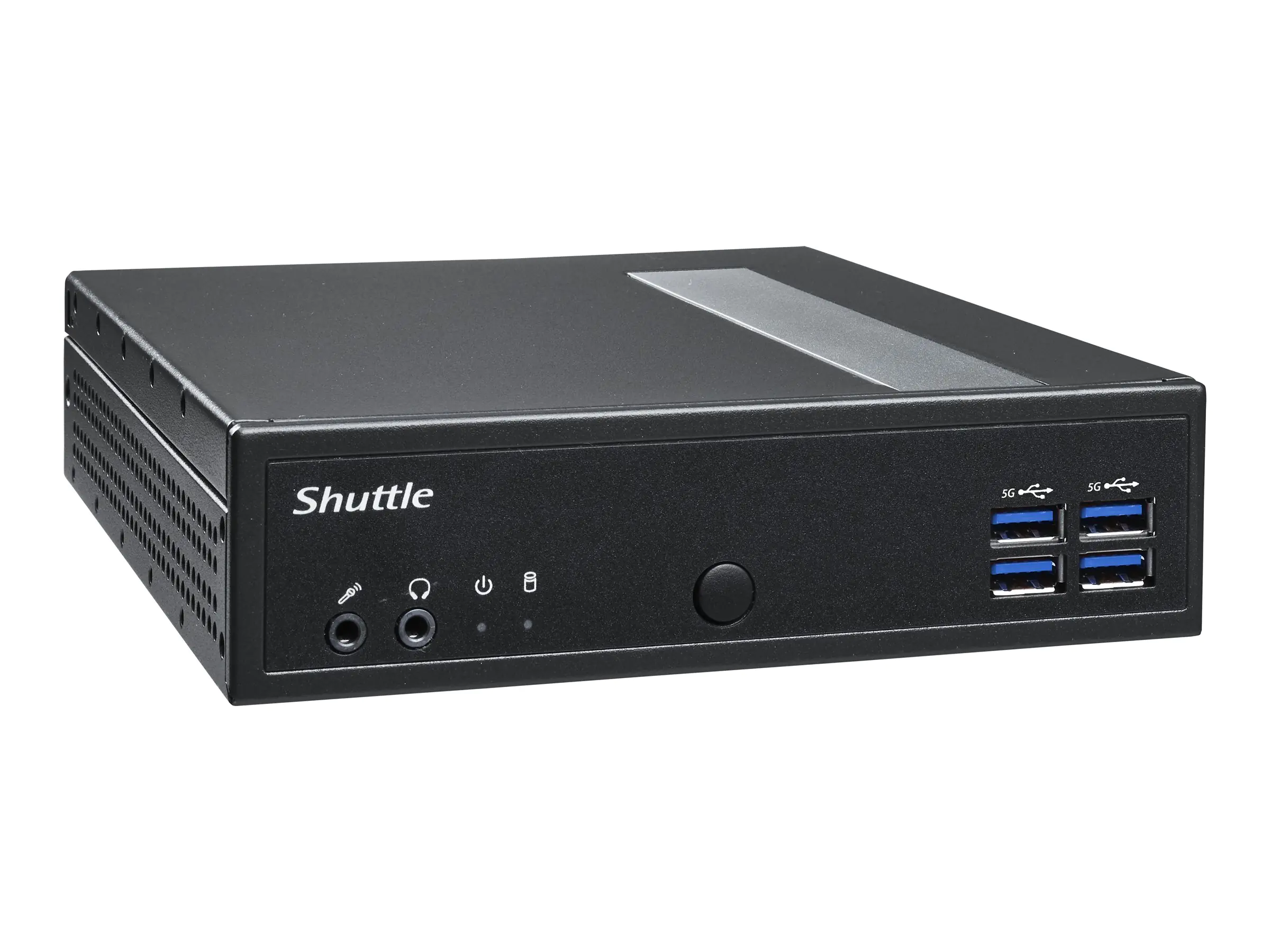 Shuttle XPC slim DL3000XA - Slim-PC - Celeron N100 - RAM 8 GB - SSD 128 GB - NVMe - UHD Graphics - 1GbE, 2.5GbE - kein Betriebssystem - Monitor: keiner - Schwarz