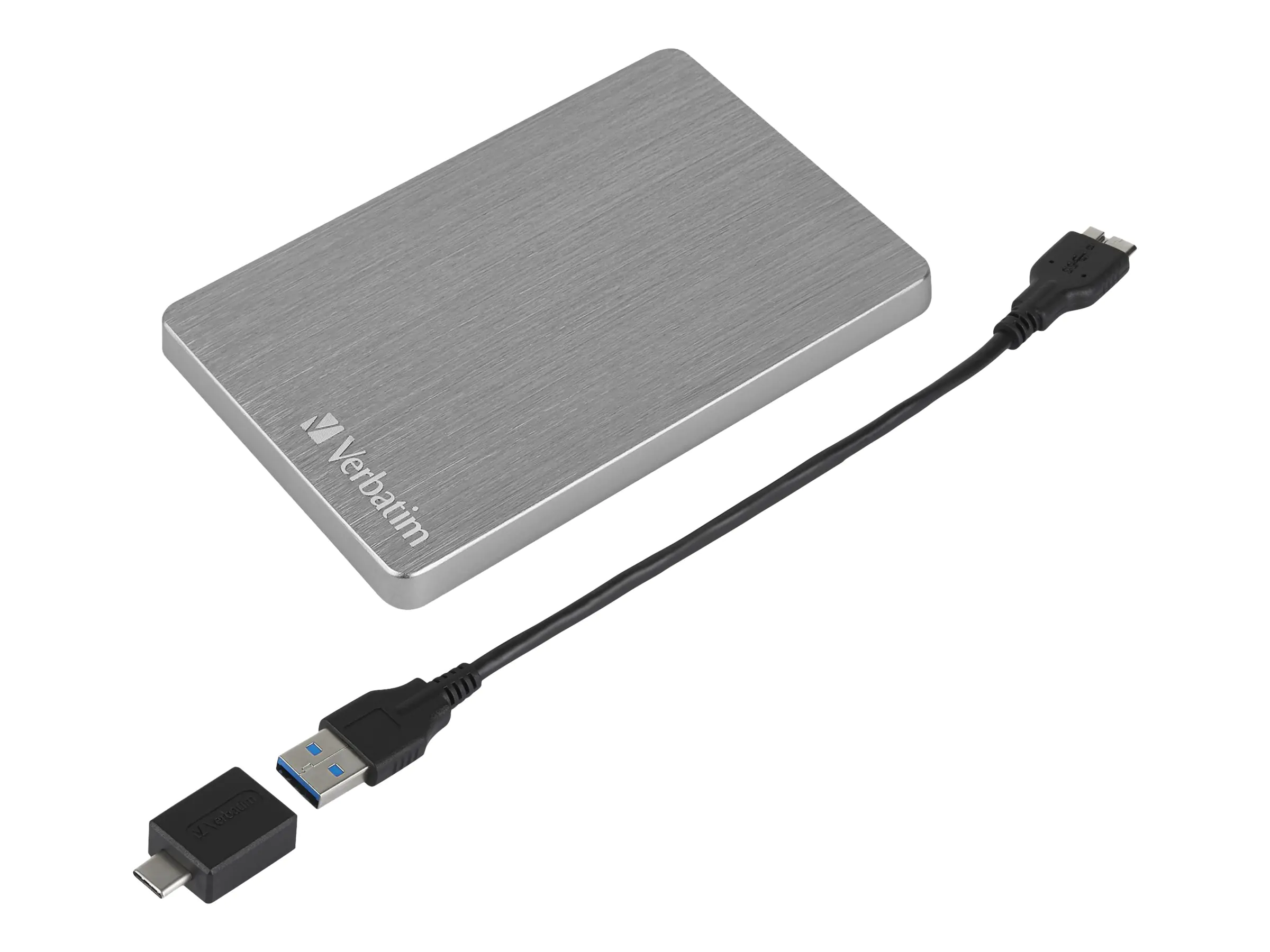 Verbatim Store 'n' Go Slim - Festplatte - 2 TB - extern (tragbar) - USB 3.2 Gen 1 - Space-grau Verbatim Store 'n' Go Slim - Festplatte - 2 TB - extern (tragbar) - USB 3.2 Gen 1 - Space-grau