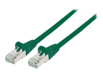 Intellinet Network Patch Cable, Cat7 Cable/Cat6A Plugs, 5m, Green, Copper, S/FTP, LSOH / LSZH, PVC, RJ45, Gold Plated Contacts, Snagless, Booted, Polybag - Patch-Kabel - RJ-45 (M) bis RJ-45 (M) - 5 m - SFTP - CAT 7 (Kabel) / CAT 6a (Anschlüsse) - halogenf