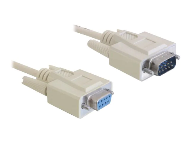 Delock - Serielles Verlängerungskabel - DB-9 (M) zu DB-9 (W) - 5 m - beige - China