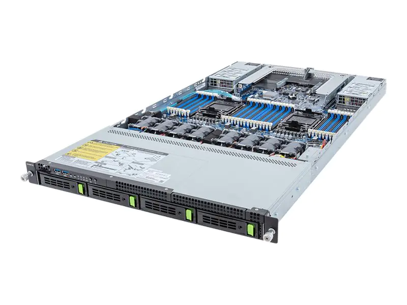 Gigabyte R183-S93 (rev. AAC1) - Server - Rack-Montage - 1U - zweiweg - keine CPU - RAM 0 GB - SATA/PCI Express - Hot-Swap 6.4 cm, 8.9 cm (2.5", 3.5") 6NR183S93DR000AAC1