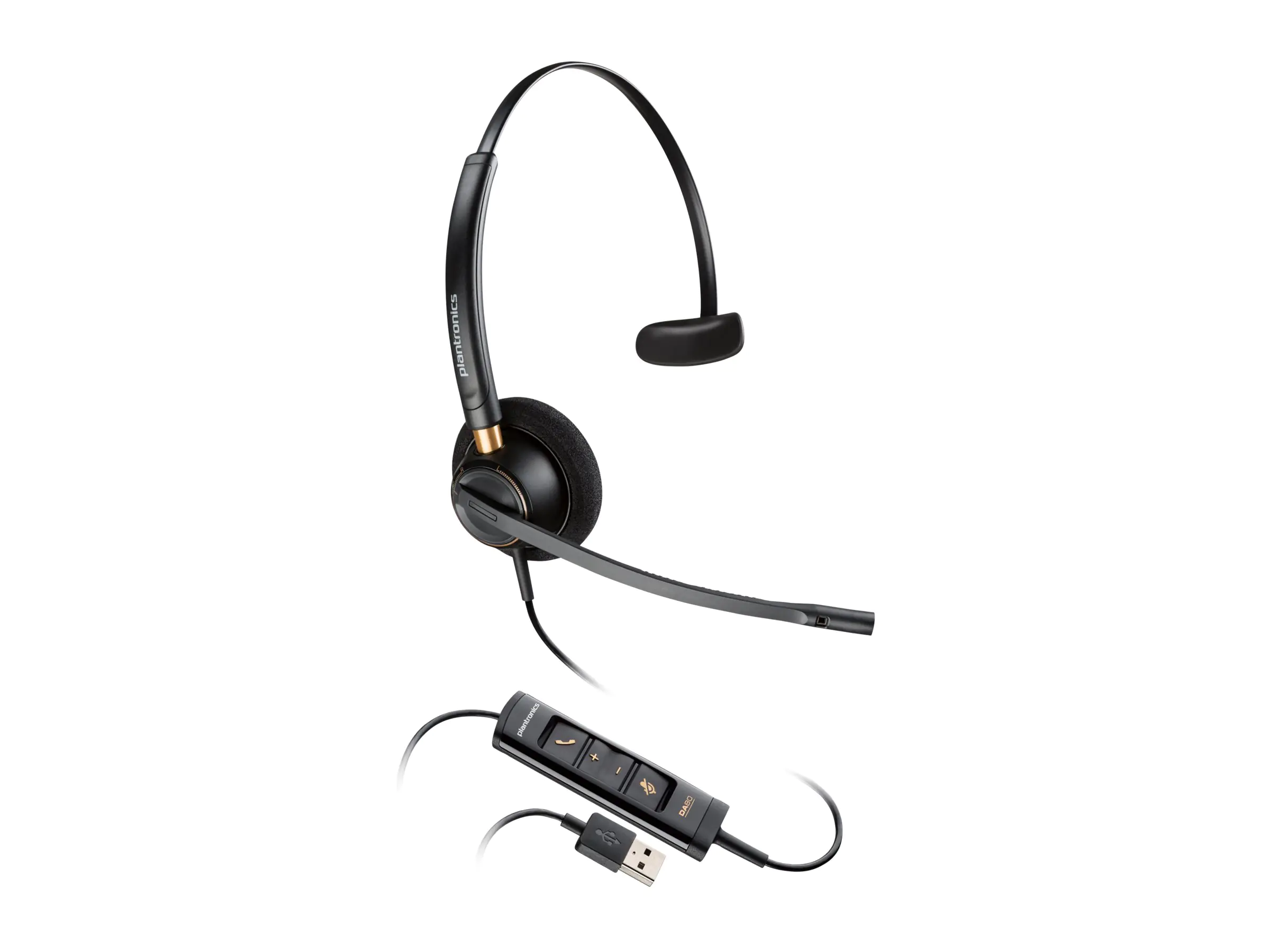 Poly EncorePro 515-M - EncorePro 500 series - Headset - On-Ear - kabelgebunden - USB-A - Schwarz - Zertifiziert für Microsoft Teams