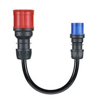 go-e Adapter Gemini flex 22 kW auf CEE blau 16 A, Schwarz, Gerade, Gerade, IP55, 22 kW, 16 A CH-04-01