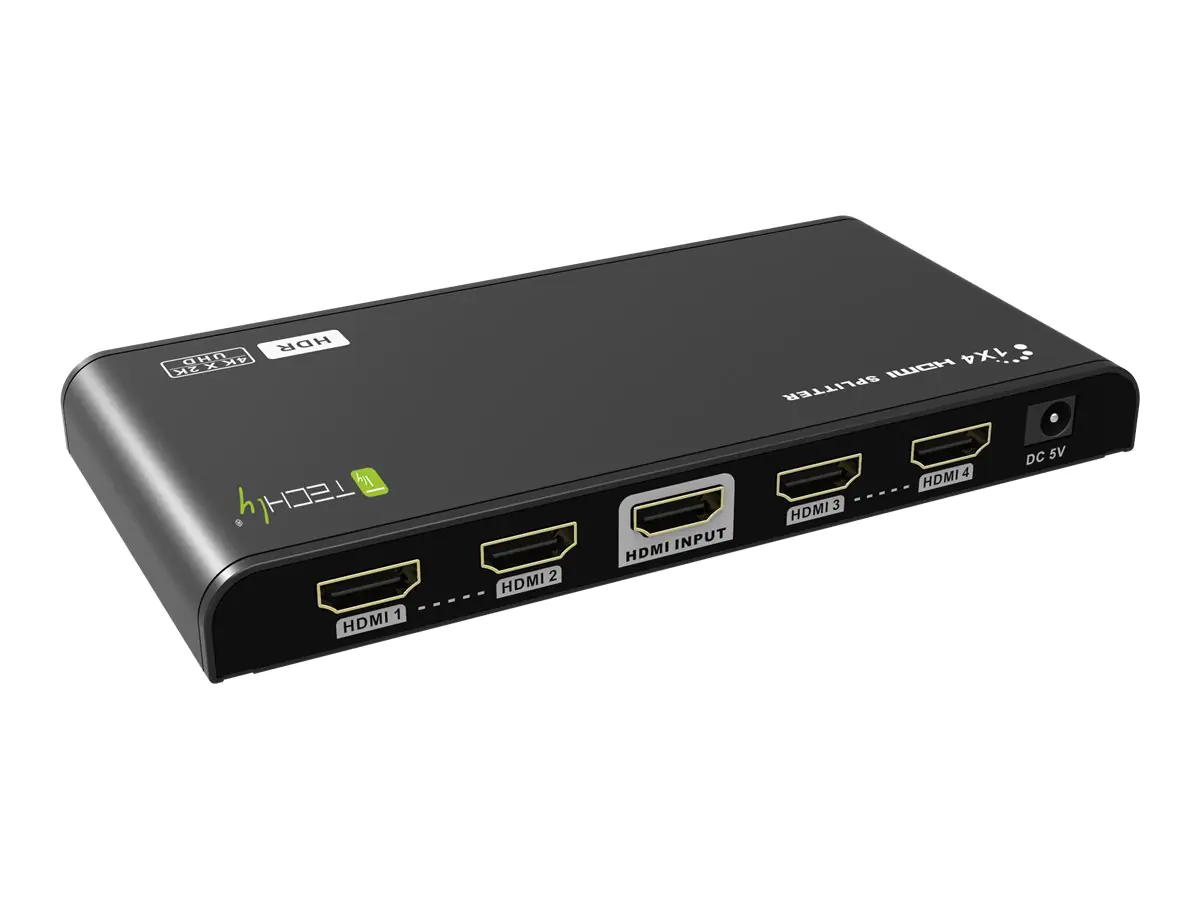 Techly HDMI2.0 Splitter 4K 4 ways HDR - Video-/Audio-Splitter IDATA-HDMI2-4K4HDR