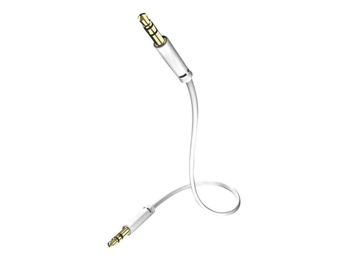 in-akustik Star MP3 Audio Cable - Audiokabel - mini-phone stereo 3.5 mm männlich zu mini-phone stereo 3.5 mm männlich - 75 cm - abgeschirmt - weiß