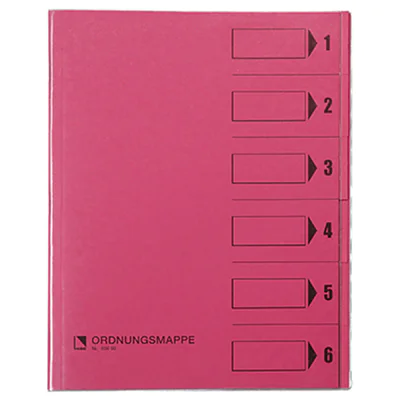 Bene Ordnungsmappe 83600RS DIN A4 6Fächer PVC rosa Bene Ordnungsmappe 83600RS DIN A4 6Fächer PVC rosa