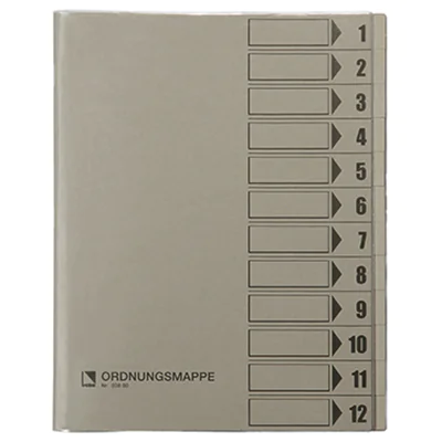 Bene Ordnungsmappe 83800GR DIN A4 12Fächer grau Bene Ordnungsmappe 83800GR DIN A4 12Fächer grau