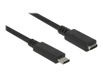 Delock - USB-Verlängerungskabel - 24 pin USB-C (M) zu 24 pin USB-C (W) - USB 3.1 Gen 1 - 3 A - 1 m - Schwarz Delock - USB-Verlängerungskabel - 24 pin USB-C (M) zu 24 pin USB-C (W) - USB 3.1 Gen 1 - 3 A - 1 m - Schwarz
