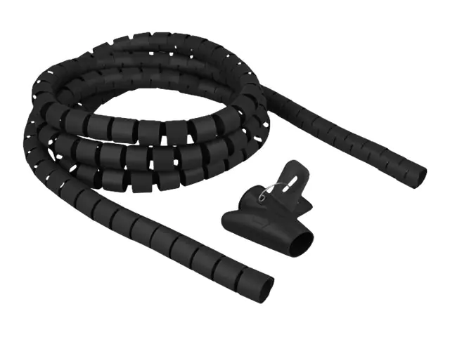 Delock Spiral Hose with Pull-in Tool - Kabelschutz - 2.5 m - Schwarz