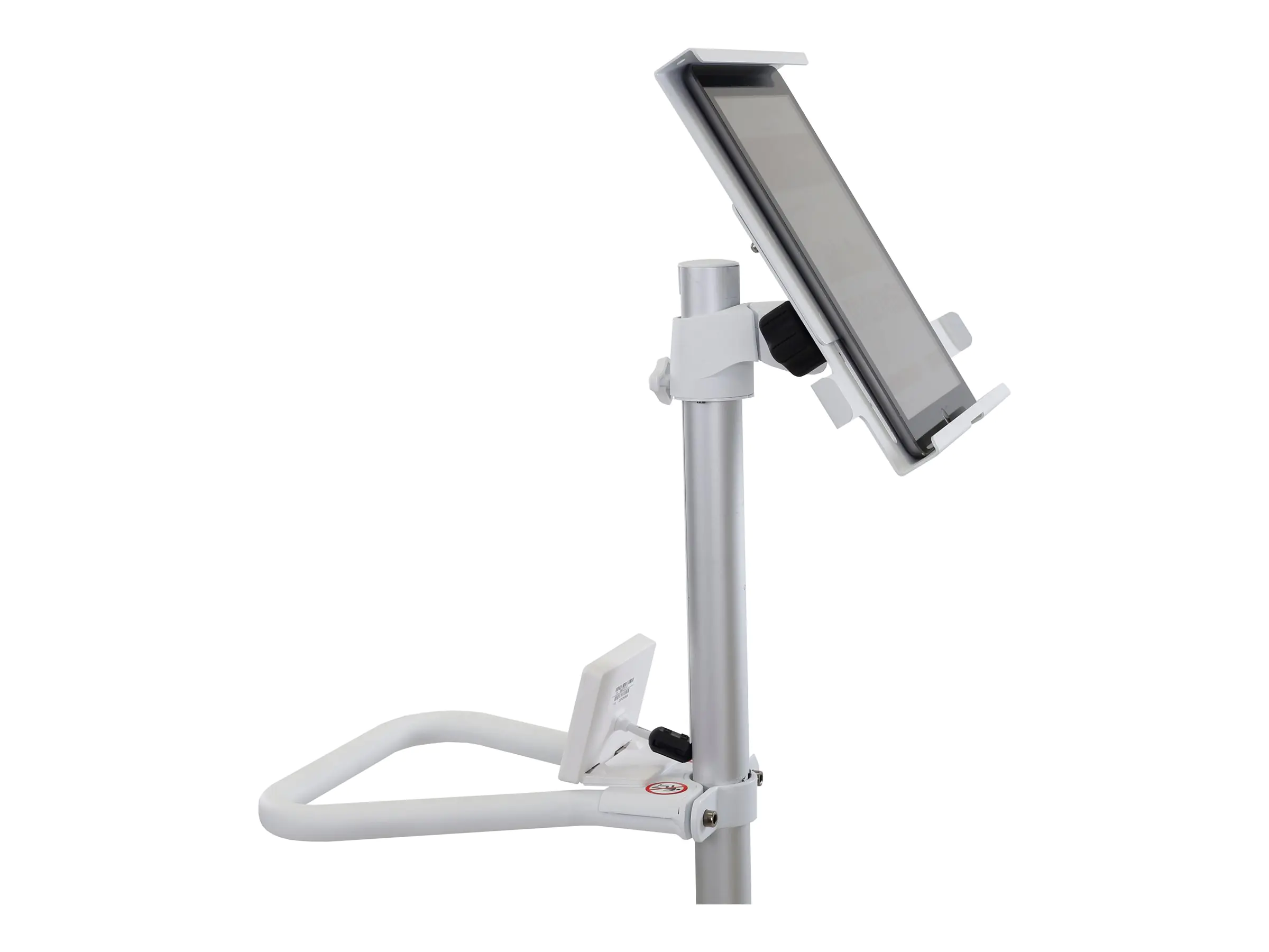 Ergotron Pole Cart - Wagen - für LCD-Display/Tablet - hochweiß - Bildschirmgröße: bis zu 61 cm (bis zu 24 Zoll)