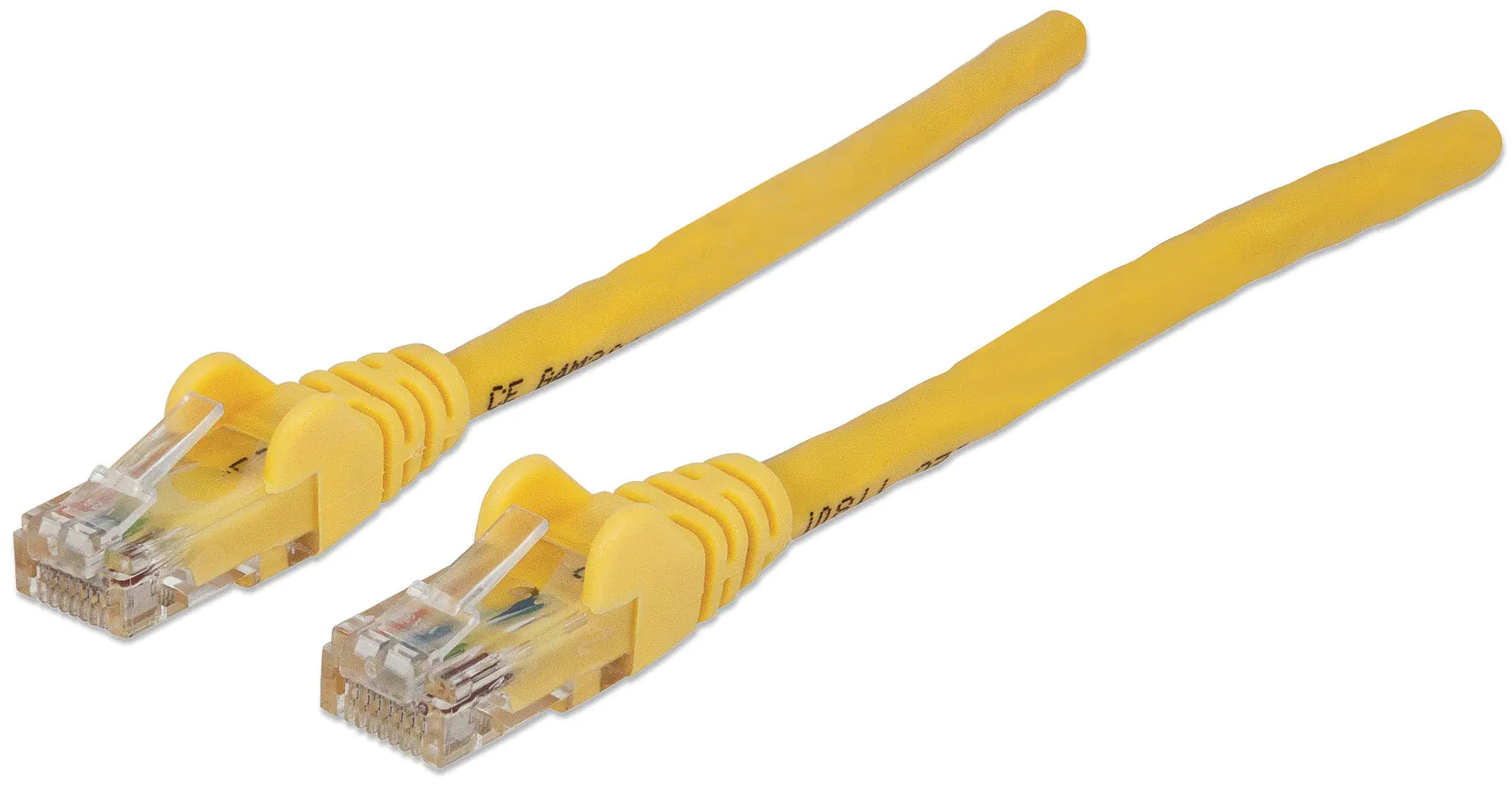 Intellinet Network Patch Cable, Cat6, 0.5m, Yellow, CCA, U/UTP, PVC, RJ45, Gold Plated Contacts, Snagless, Booted, Lifetime Warranty, Polybag - Patch-Kabel - RJ-45 (M) zu RJ-45 (M) - 45 cm - UTP - CAT 6 - geformt, ohne Haken - Gelb