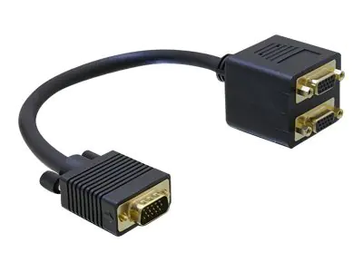 Delock - VGA-Adapter - HD-15 (VGA) (M) zu HD-15 (VGA) (W) - 20 cm