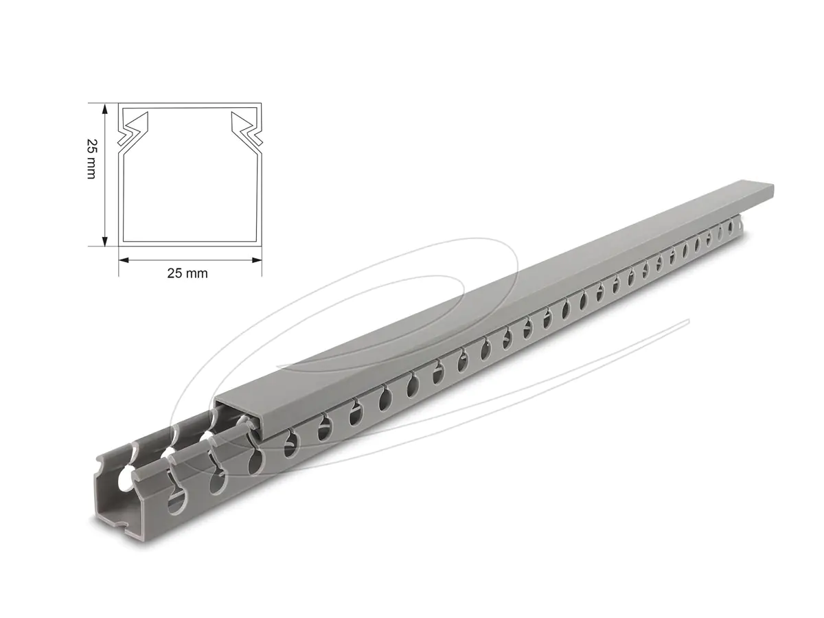 Delock Kabelkanal mit Abdeckung - 25 x 25 mm