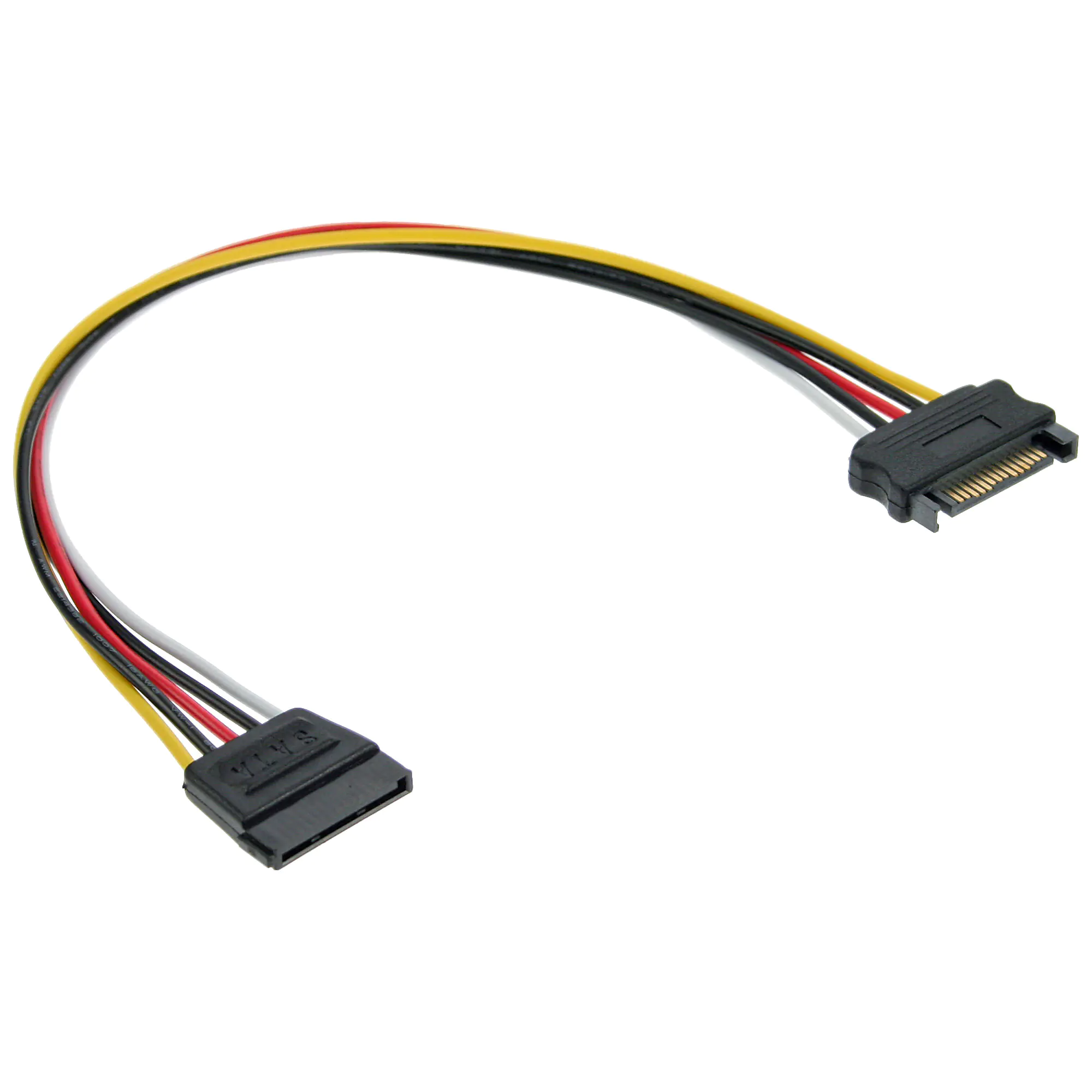 InLine Strom Verlängerung intern - SATA Stecker / Buchse - 0,30m 29651A