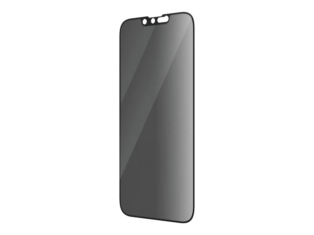 PanzerGlass - Bildschirmschutz für Handy - ultrabreite Passform - Glas - mit Sichtschutzfilter - Rahmenfarbe schwarz - für Apple iPhone 13 Pro Max, 14 Plus