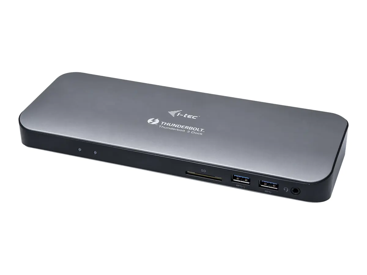 i-Tec Dual 4K Metal Docking Station - Dockingstation - Thunderbolt 3 - HDMI, Thunderbolt - 1GbE
