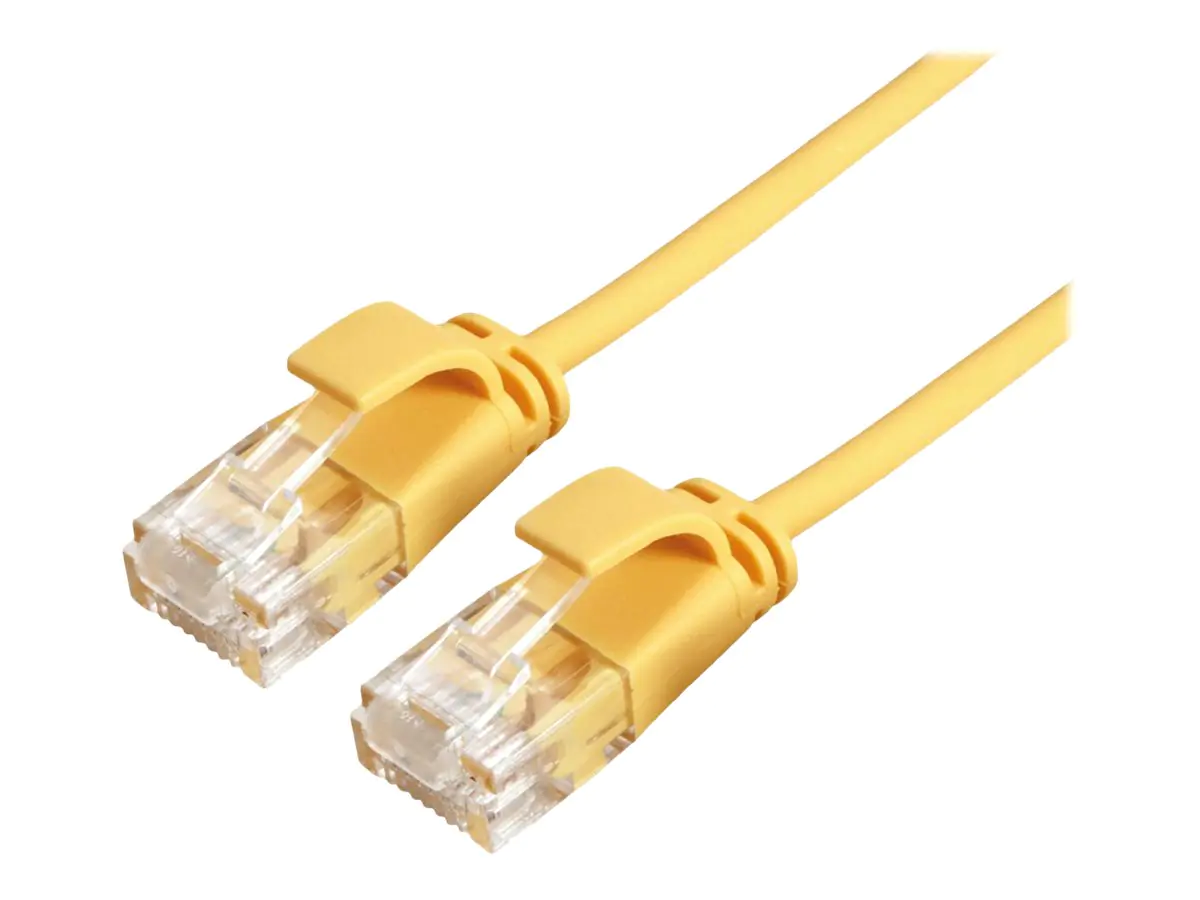 Roline Green - Patch-Kabel - RJ-45 (M) zu RJ-45 (M) - 3 m - UTP - CAT 6a - halogenfrei, geformt, ohne Haken, verseilt - Gelb