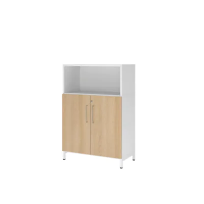 Hammerbacher Regalschrank FlexWall 800 x 1.180 x 41,7 mm (B x H x T) Flügeltür ohne Rollen Holz