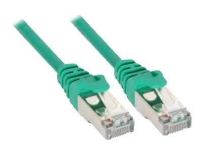InLine - Patch-Kabel - RJ-45 (M) zu RJ-45 (M) - 1.5 m - SF/UTP - CAT 5e - geformt - grün