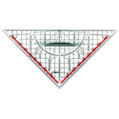 RUMOLD Geometriedreieck 10151 25cm Kunststoff rauchgrau RUMOLD Geometriedreieck 10151 25cm Kunststoff rauchgrau
