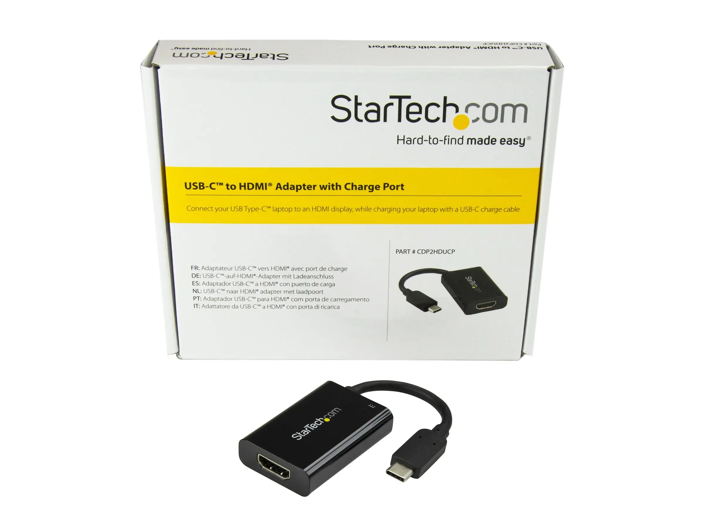 StarTech USB-C auf HDMI Adapter mit USB Stromversorgung - USB Typ C zu HDMI Konverter für Computer mit USB C - 4K 60Hz - Externer Videoadapter - USB-C - HDMI - Schwarz