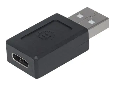 Manhattan USB-C to USB-A Adapter, Female to Male, 480 Mbps (USB 2.0), Hi-Speed USB, Black, Lifetime Warranty, Polybag - USB-Adapter - 24 pin USB-C (W) zu USB (M) - USB 3.1 - 3 A - geschirmt, geformt - Schwarz Manhattan USB-C to USB-A Adapter, Female to Male, 480 Mbps (USB 2.0), Hi-Speed USB, Black, Lifetime Warranty, Polybag - USB-Adapter - 24 pin USB-C (W) zu USB (M) - USB 3.1 - 3 A - geschirmt, geformt - Schwarz