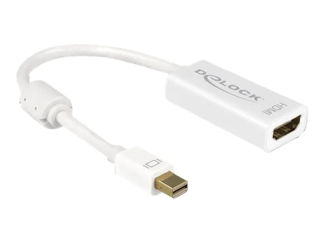 Delock 4K Passive - Videoadapter - Mini DisplayPort männlich zu HDMI weiblich - 20 cm - weiß - 4K Unterstützung