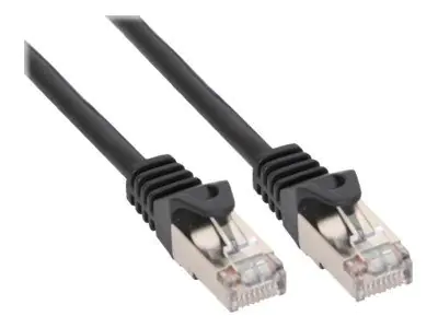InLine - Patch-Kabel - RJ-45 (M) zu RJ-45 (M) - 50 cm - UTP - CAT 5e - geformt - Schwarz