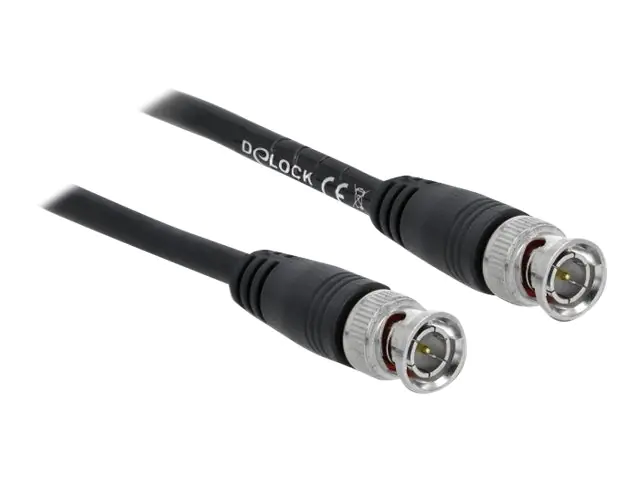 Delock - Videokabel - BNC männlich zu BNC männlich - 1 m - Koax - Schwarz