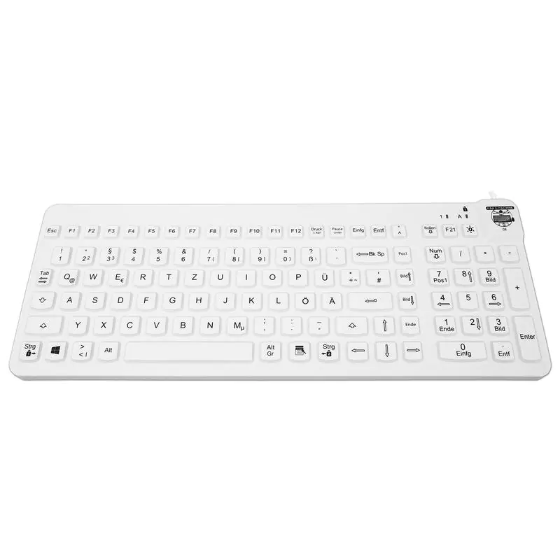 Medizin Tastatur Really Cool Low Profile weiß Desinfizierbare, geräuschlose Premium Tastatur mit