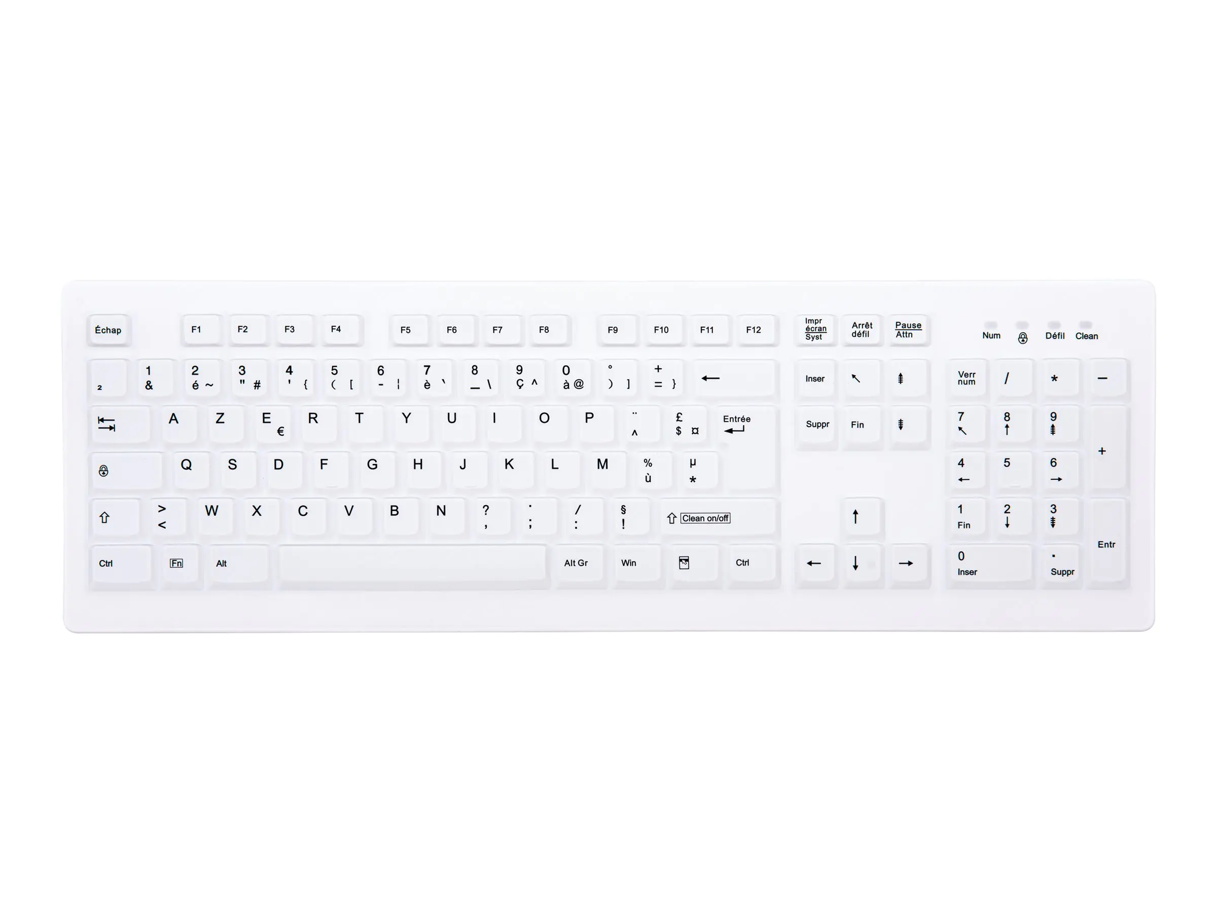 Contour Active Key ClassicClean AK-C8100 - Tastatur-Abdeckung AK-C8100-W/FR