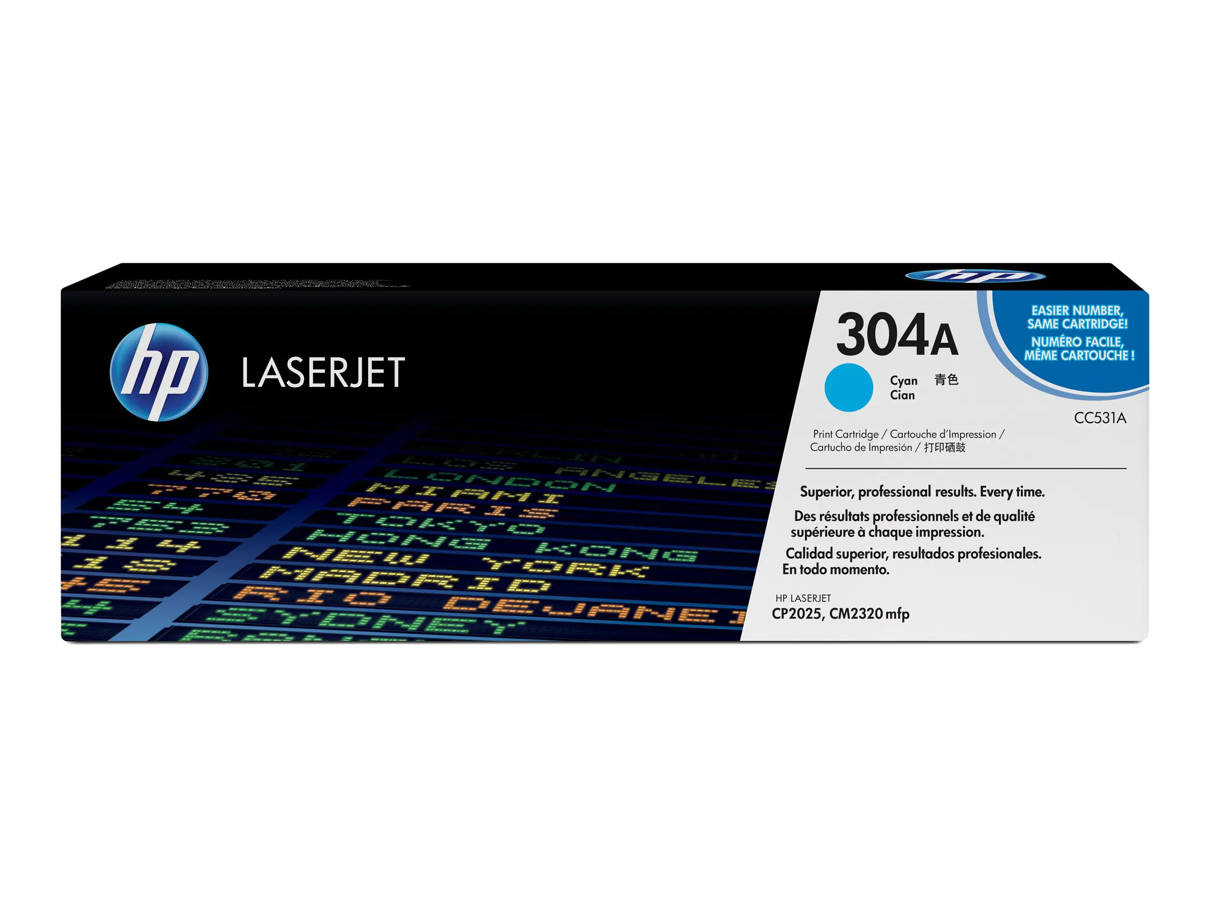 HP 304A - Cyan - Original - LaserJet - Tonerpatrone (CC531A) - für Color LaserJet CM2320fxi, CM2320n, CM2320nf, CP2025, CP2025dn, CP2025n, CP2025x