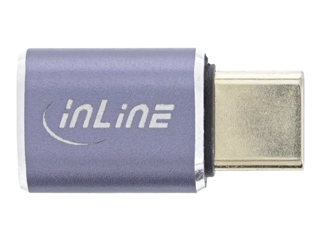 InLine - USB-Adapter - 24 pin USB-C (W) zu 24 pin USB-C (M) - USB4 - 48 V - 5 A - Support von 8K 60 Hz, bis zu 40 Gbps Datentransferrate - Grau InLine - USB-Adapter - 24 pin USB-C (W) zu 24 pin USB-C (M) - USB4 - 48 V - 5 A - Support von 8K 60 Hz, bis zu 40 Gbps Datentransferrate - Grau