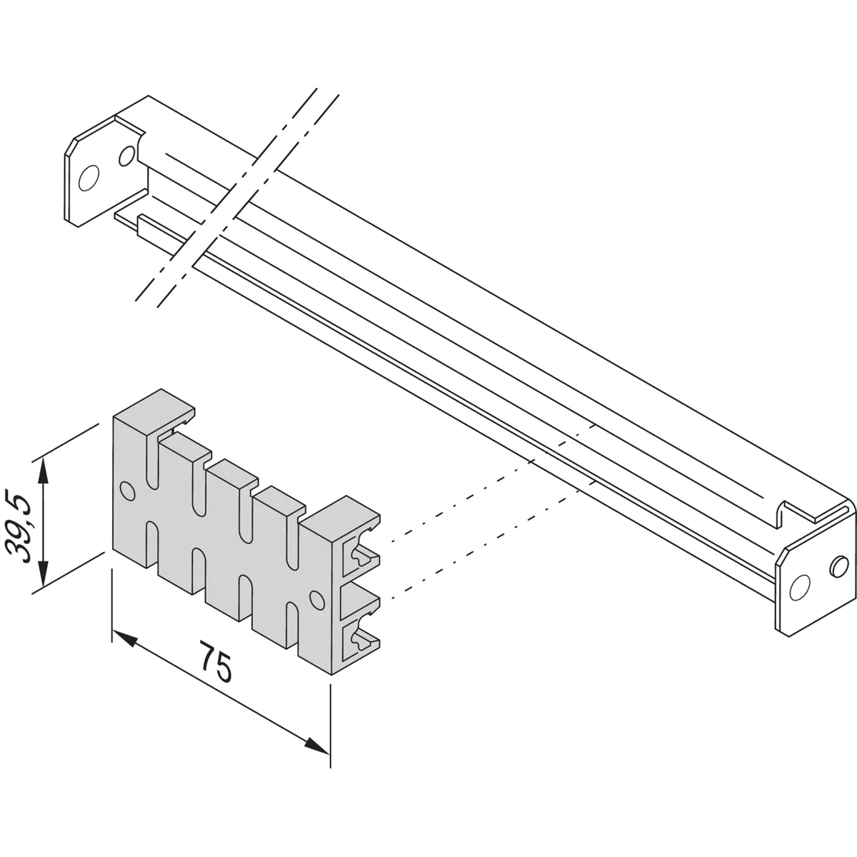 SCHROFF CABLE FIXING F.C-RAIL (5PC)