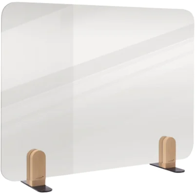 LEGAMASTER ELEMENTS Tischtrennwand transparent 60x80cm Halterungen, Schreibtisch-Trennwand, Transparent, 600 x 5 mm, Polymethylmethacrylat (PMMA), FSC C158462, 800 mm 7-209720