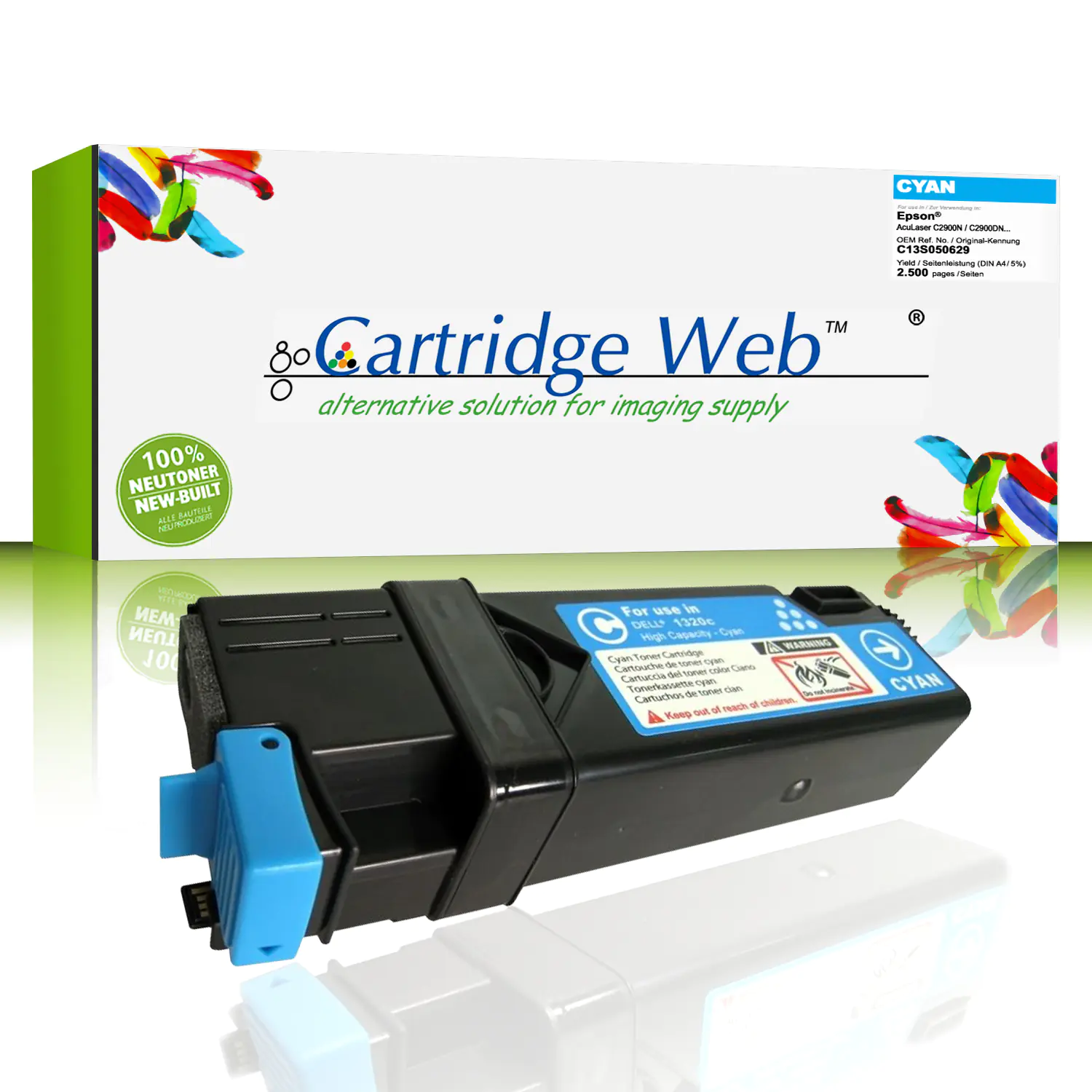 CartridgeWeb Toner kompatibel zu Epson C 13 S0 50629 0629 cyan 2.500 Seiten 1 Stück