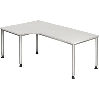 Hammerbacher Schreibtisch VHS82/W/S 200x120cm weiß