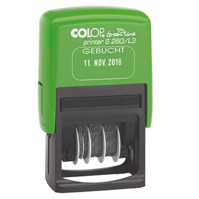 COLOP Datumsstempel Printer S260 L1 Green Line Eingang 127787 COLOP Datumsstempel Printer S260 L1 Green Line Eingang 127787