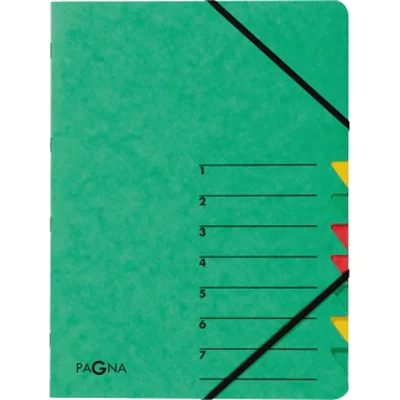 PAGNA Ordnungsmappe EASY 24061-03 DIN A4 7Fächer Pressspann grün PAGNA Ordnungsmappe EASY 24061-03 DIN A4 7Fächer Pressspann grün