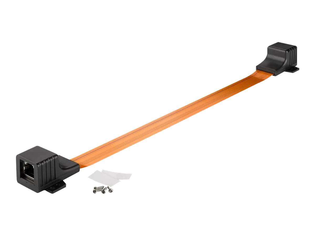 goobay Ultra-slim RJ45 window feed-through - Netzwerkverlängerungskabel - RJ-45 (W) zu RJ-45 (W) - 50 cm - flach