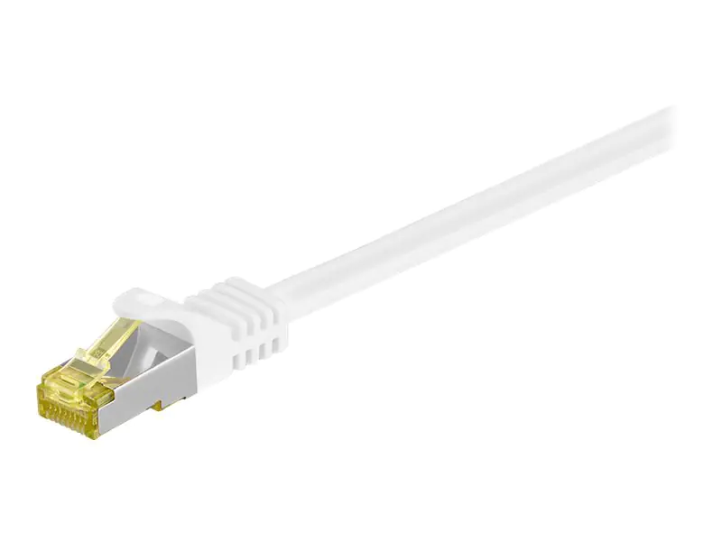 goobay - Patch-Kabel - RJ-45 (M) zu RJ-45 (M) - 2 m - SFTP, PiMF - CAT 7 - halogenfrei, geformt - weiß