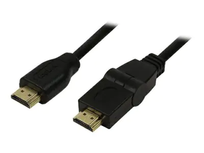 LogiLink High Speed with Ethernet - HDMI-Kabel mit Ethernet - HDMI männlich zu HDMI männlich - 1.8 m - 180° drehbarer Stecker
